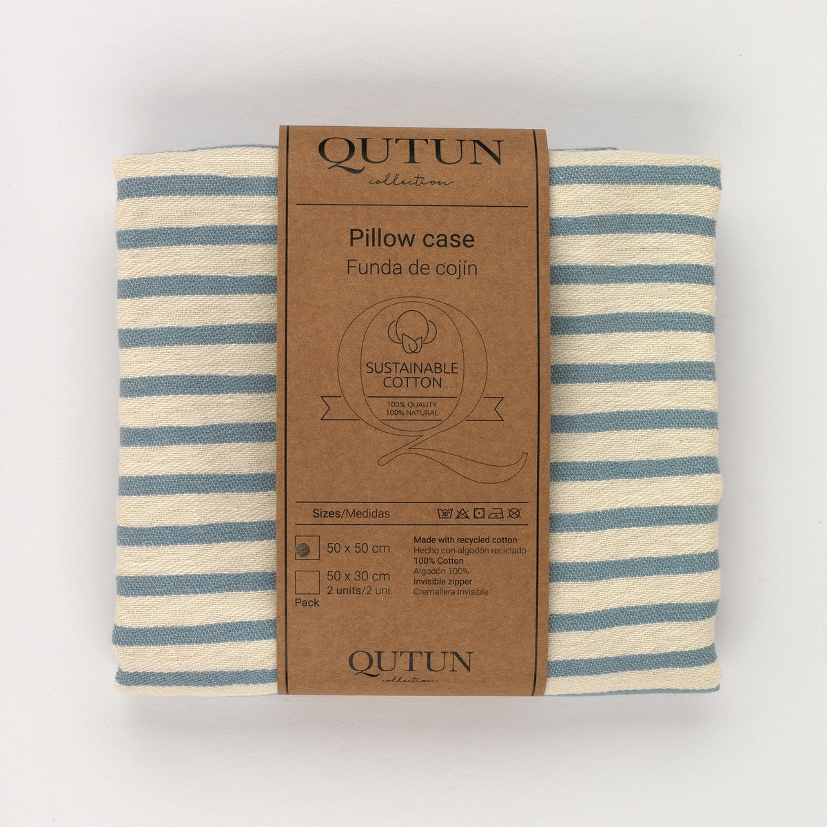 Funda cojín Jaca color aqua - Qutun - Presentación