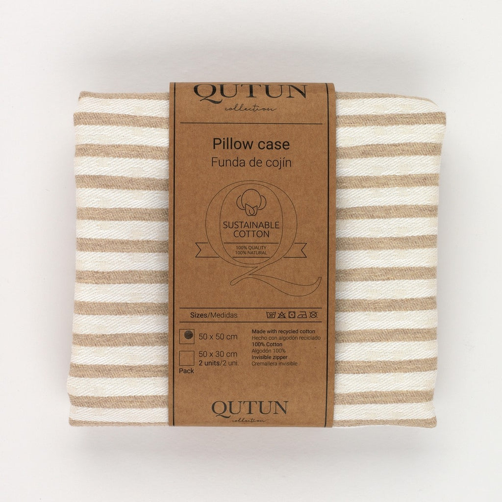 Funda cojín Jaca color piedra - Qutun - Presentación
