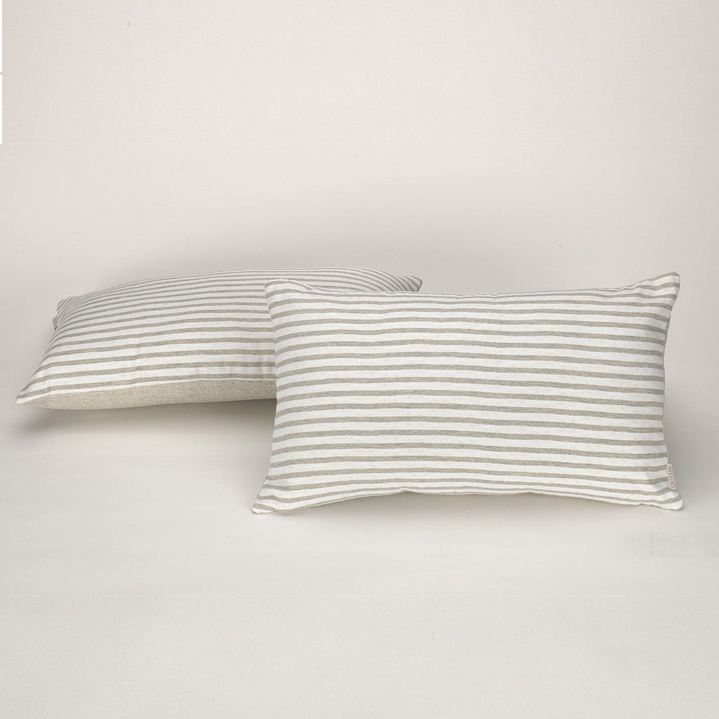 Funda cojín Jaca color perla - Qutun - 30x50 cm