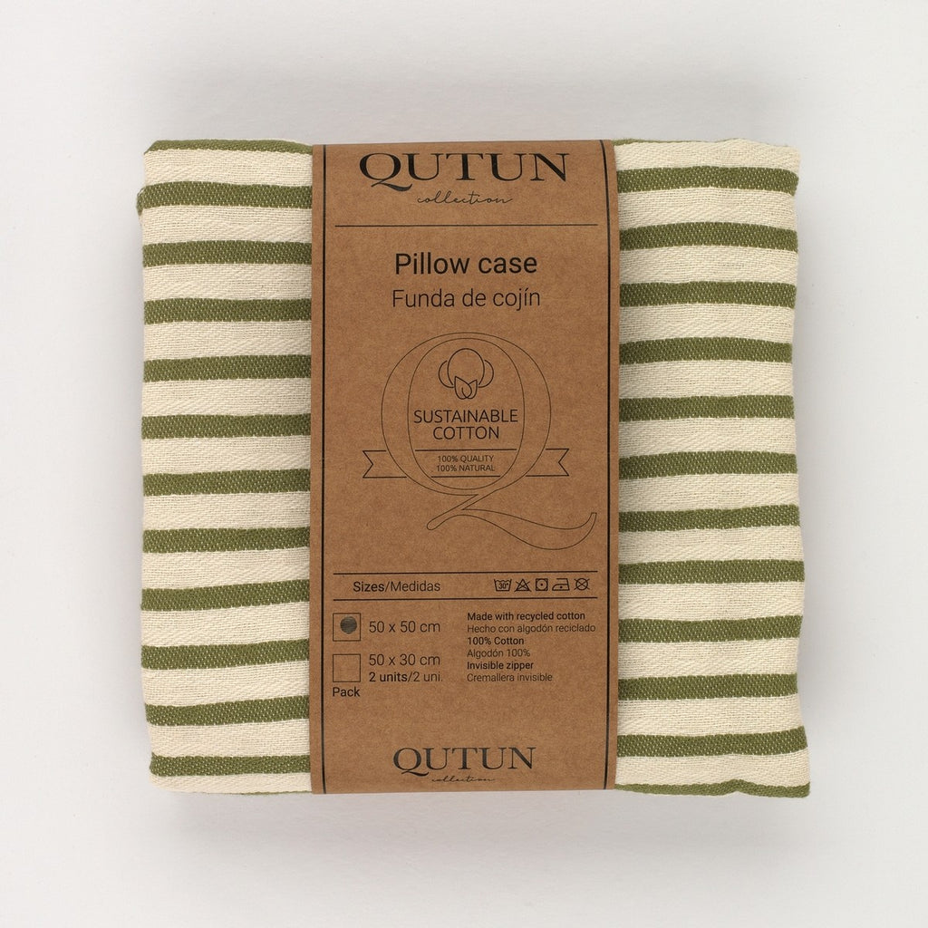 Funda cojín Jaca color verde - Qutun - Presentación
