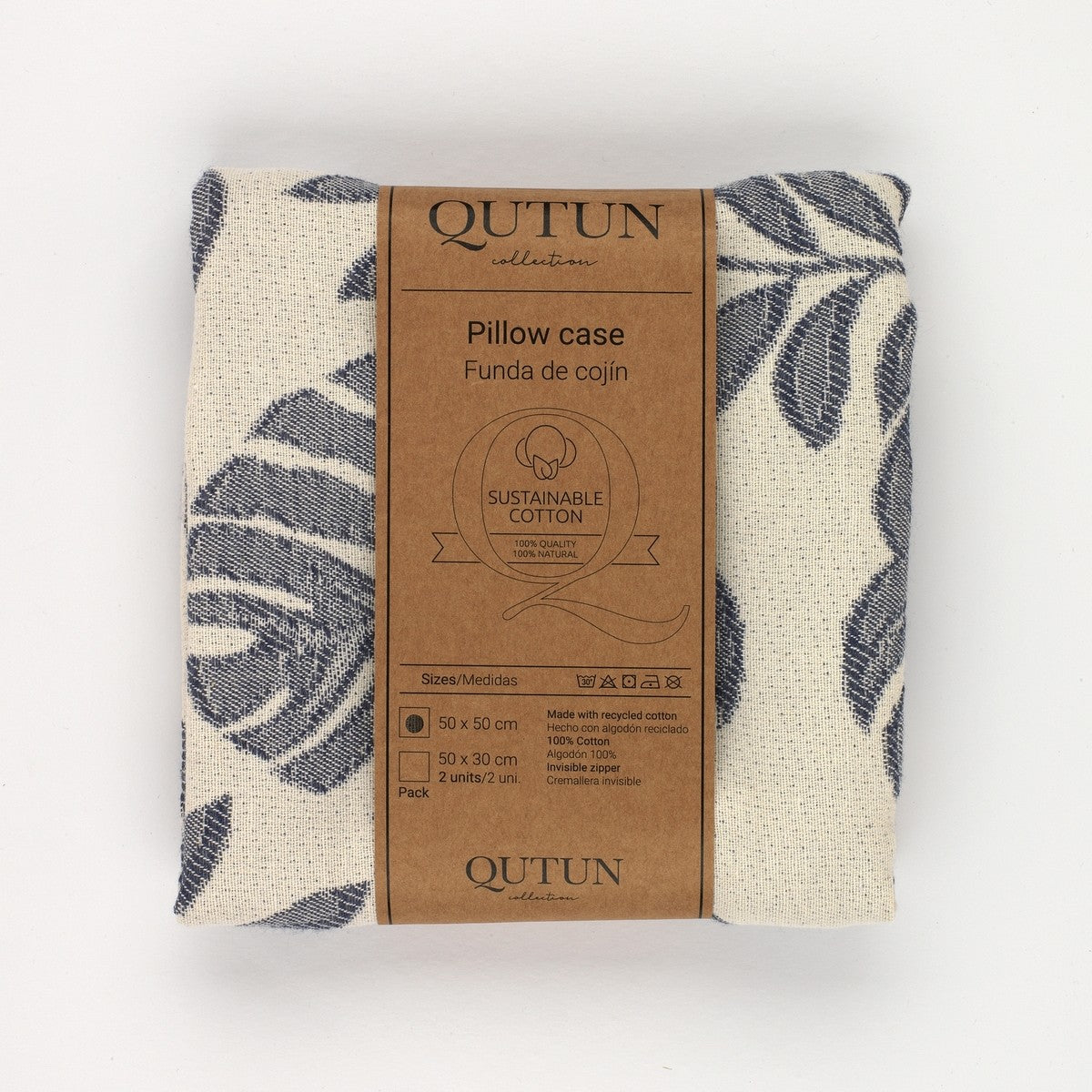 Funda cojín Ordesa color azul - Qutun - Presentación