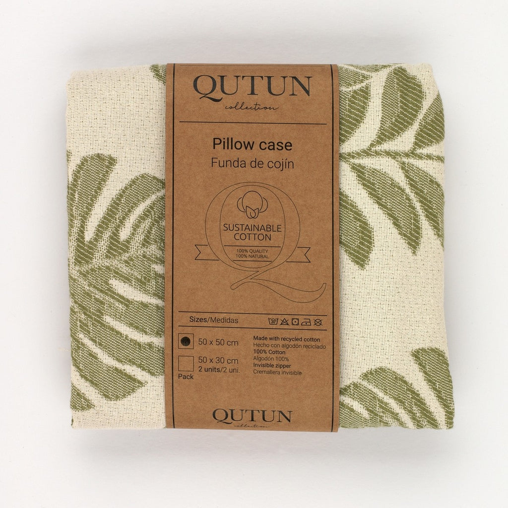 Funda cojín Ordesa color verde - Qutun - Presentación