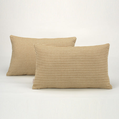 Funda cojín Beret color ocre - Qutun - 30x50 cm