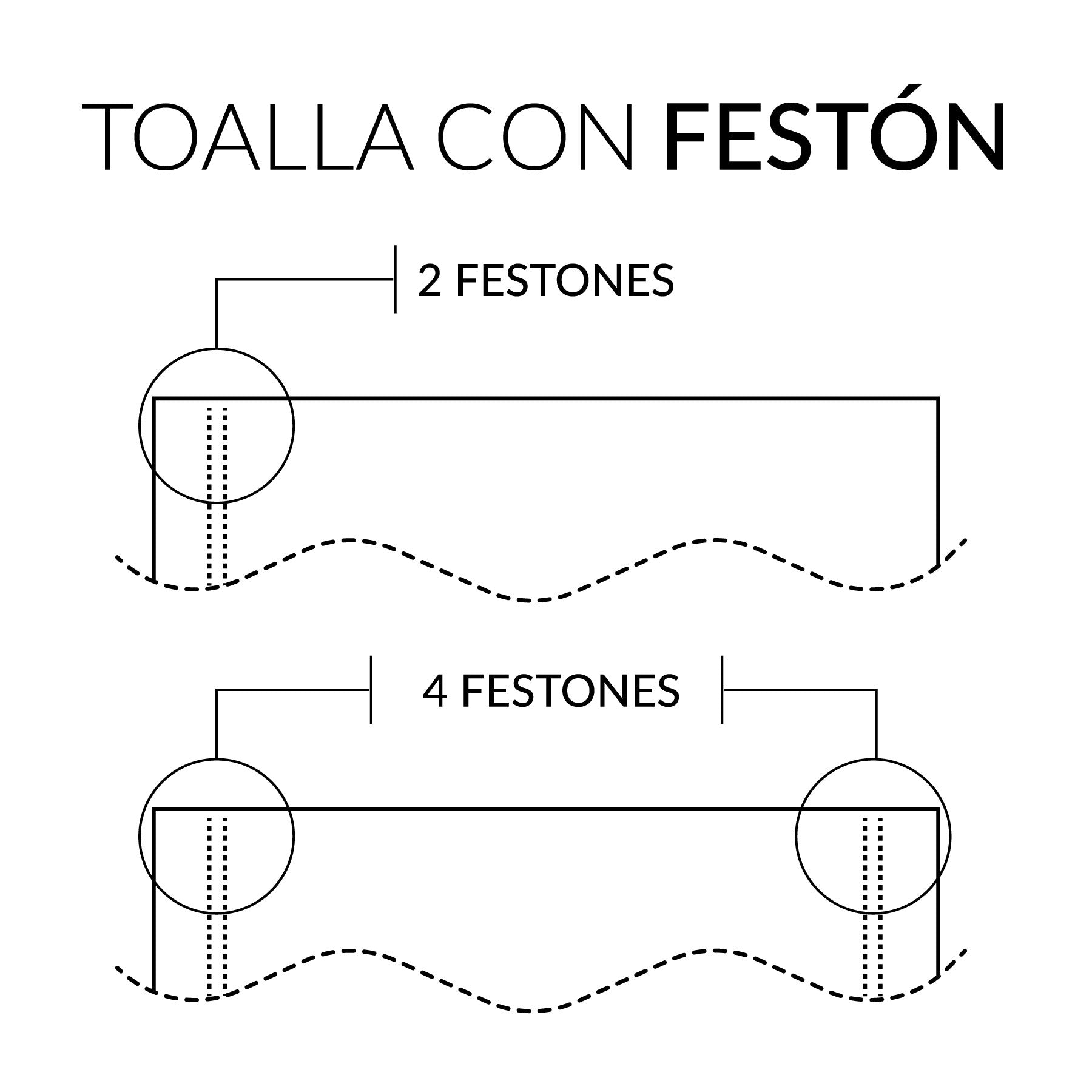 Toalla Rizo con Festón a medida