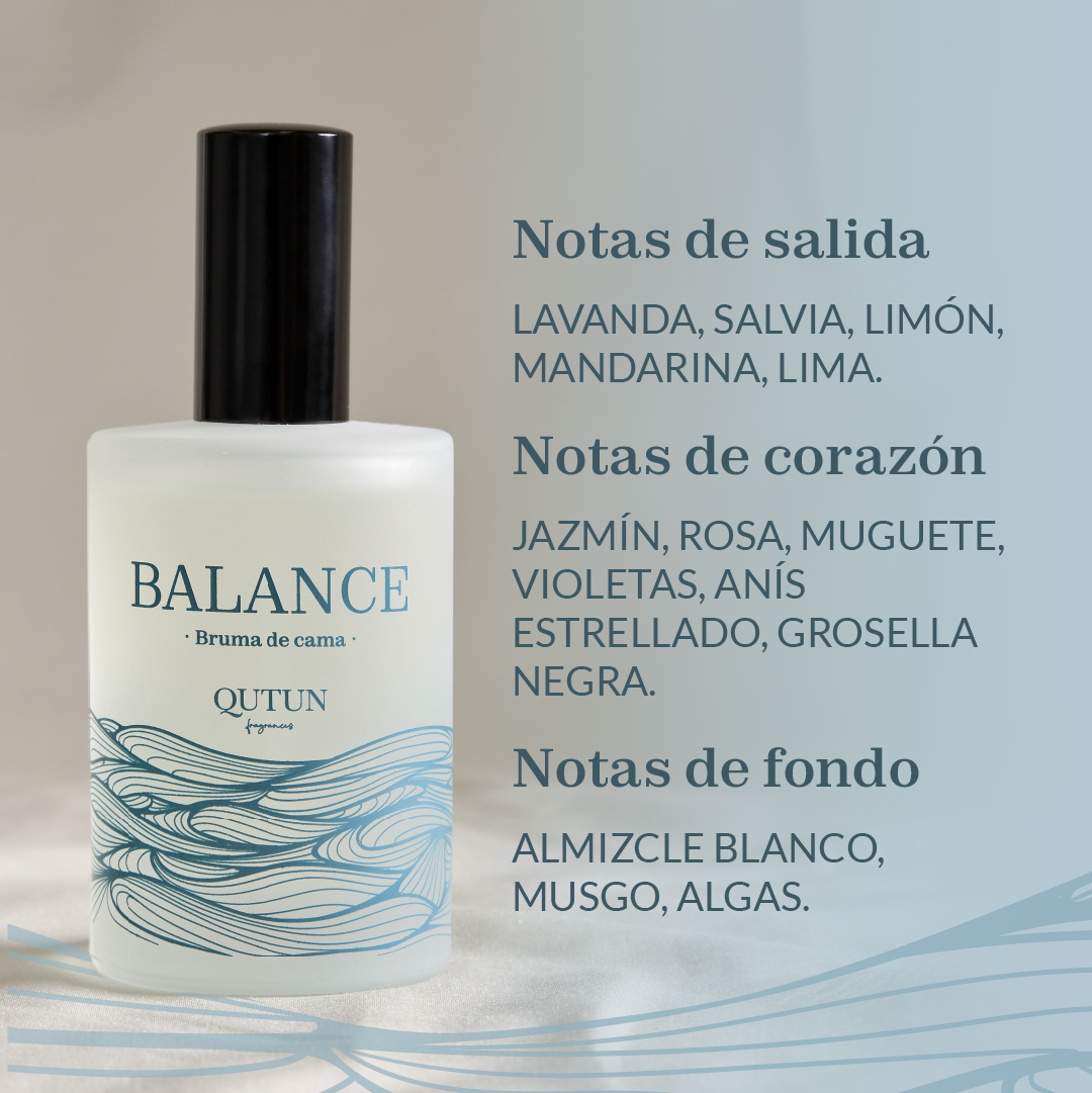 Bruma de Cama Qutun - 4 Aromas, 1 Descanso - Frasco reutilizable 100ml