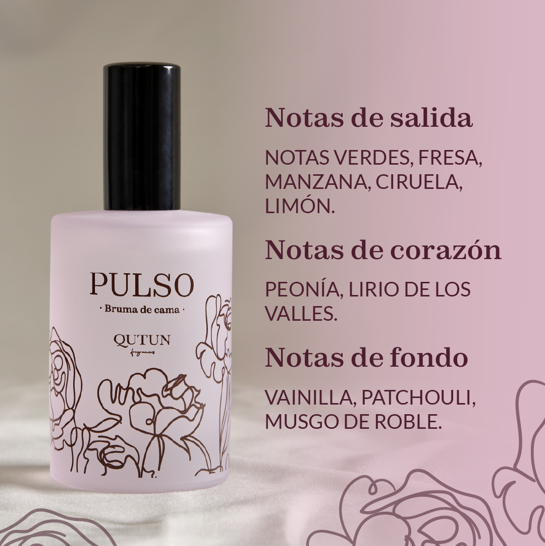 Bruma de Cama Qutun - 4 Aromas, 1 Descanso - Frasco reutilizable 100ml
